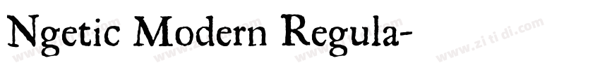 Ngetic Modern Regula字体转换